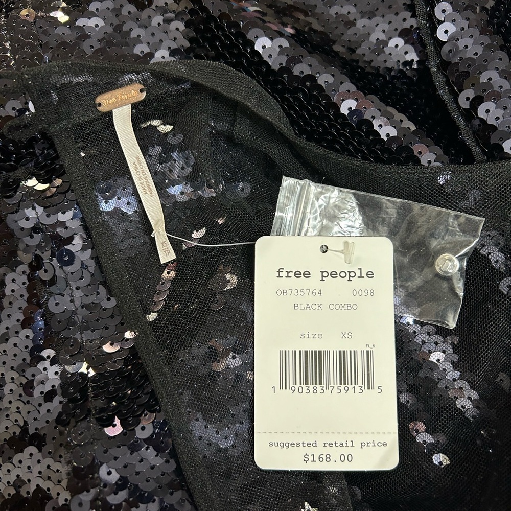New! Free People Dance Til Dawn Sequin Mini Dress - Picture 9 of 14